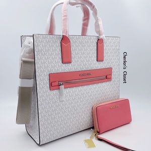 NWT Michael Kors Kenly Tote Set